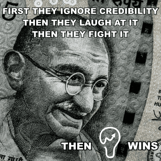 First they ignore credibility